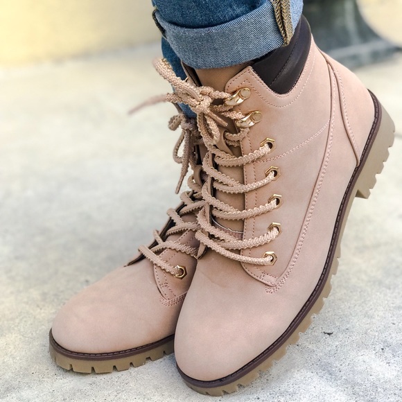 The Qupid SEVERE Blush Lace-Up Boot - Picture 2 of 3